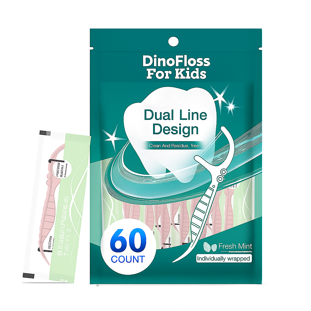 DinoFloss for Kids - 60 Pieces