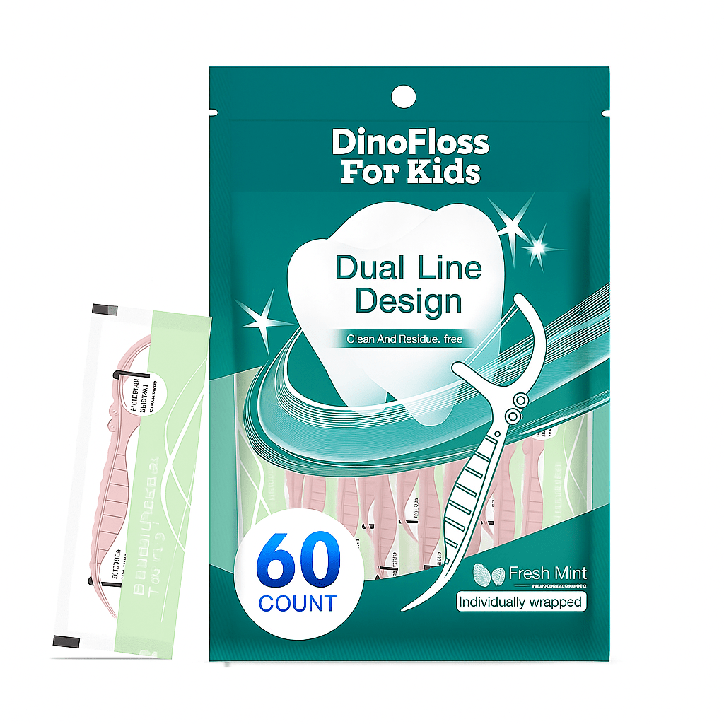 DinoFloss for Kids - 60 Pieces - ApolloToys