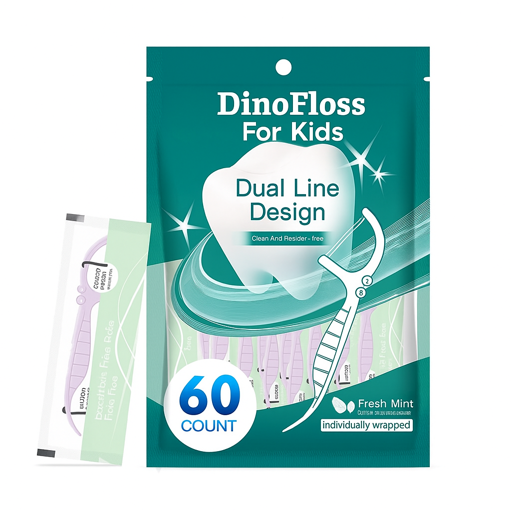 DinoFloss for Kids - 60 Pieces