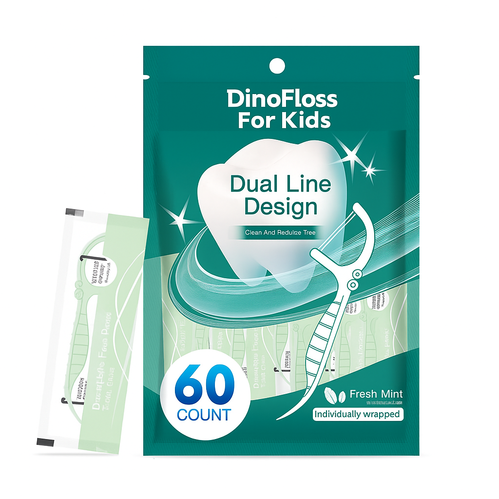 DinoFloss for Kids - 60 Pieces