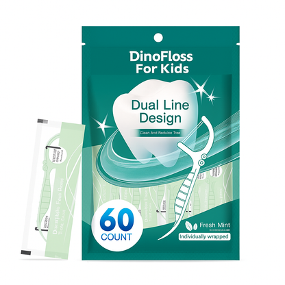 DinoFloss for Kids - 60 Pieces