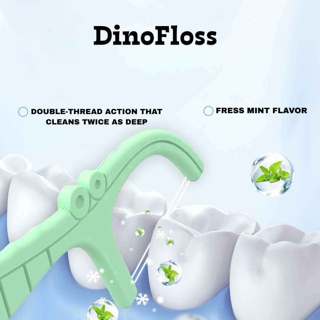 DinoFloss for Kids - 60 Pieces